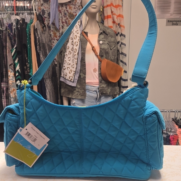 Vera Bradley Handbags - Vera Bradley Blue and Lime Bag